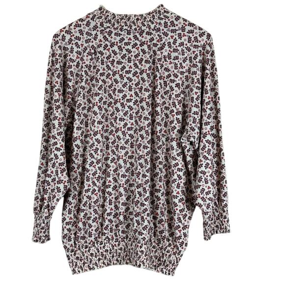 Torrid Textured Jersey Choker Smocked Top Womens 2X Cream Floral Peasant Prairie - Picture 6 of 9